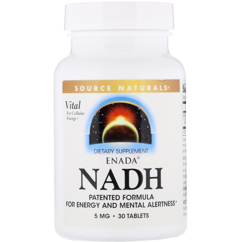 Source Naturals, Никотинамидадениндинуклеотид ENADA, 5.0 мг, 30 таблеток