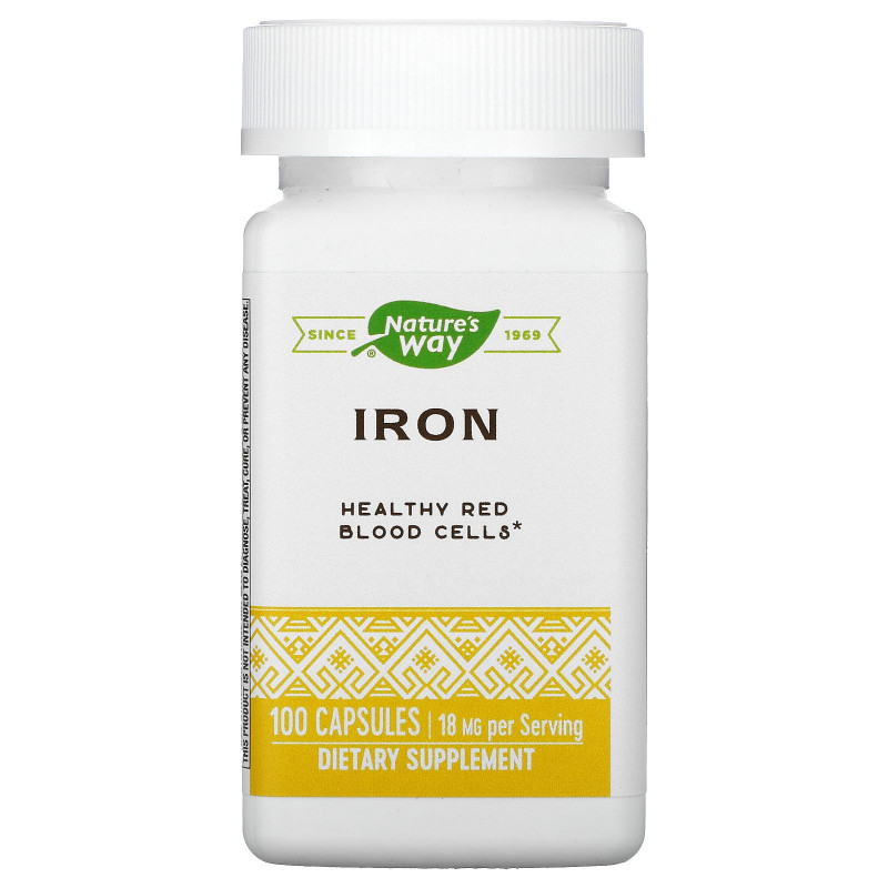 Nature's Way, Iron, 18 mg, 100 Capsules