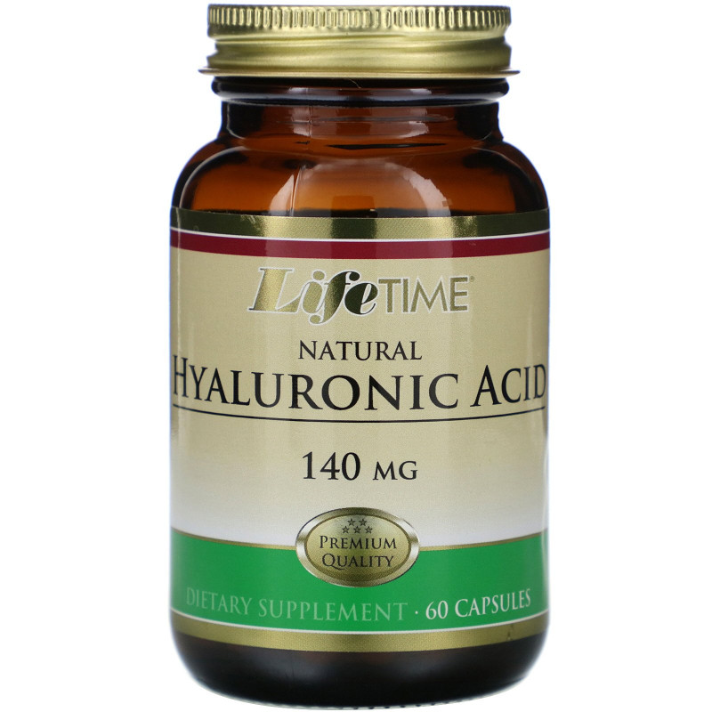 LifeTime Vitamins, Натуральная гиалуроновая кислота, 140 мг, 60 капсул