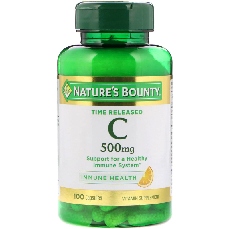 Nature's Bounty, Time Released C, 500 mg, 100 Capsules