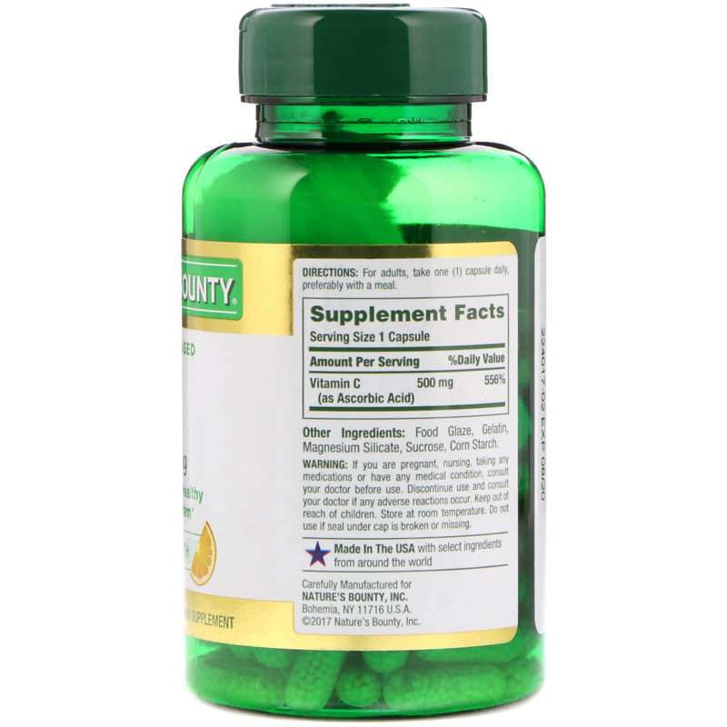 Nature's Bounty, Time Released C, 500 mg, 100 Capsules