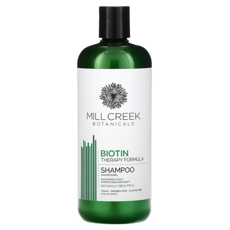 Mill Creek Botanicals, Шампунь с биотином, лечебная формула, 14 жидких унций (414 мл)