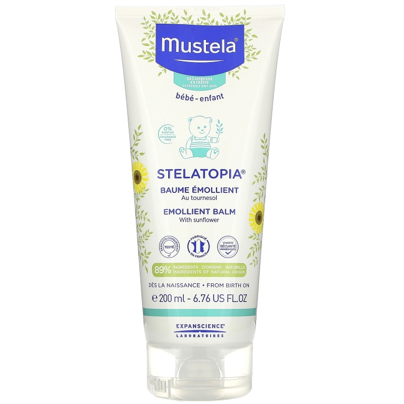 Mustela, Stelatopia, Emollient Balm with Sunflower, 6.76 fl oz (200 ml)