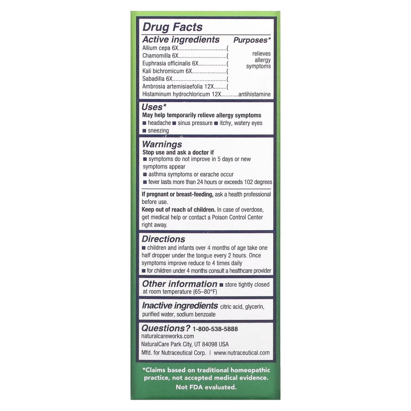 NatraBio BioAllers Children's Allergy Allergy Treatment 1 fl oz (30 ml)