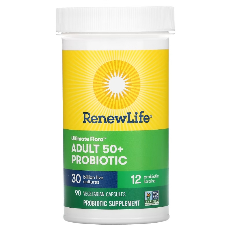 Renew Life, Ultimate Flora Adult 50+ Probiotic, 30 Billion CFU, 90 Vegetarian Capsules