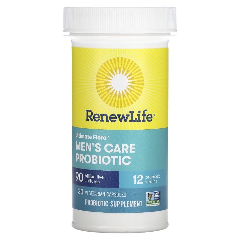 Renew Life, Ultimate Flora, Men's Care Probiotic, 90 Billion Live Cultures, 30 Vegetarian Capsules