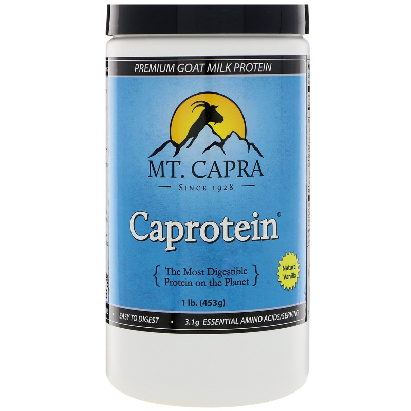 Mt. Capra, Caprotein, высококачественный протеин из козьего молока, ваниль, 1 ф. (453 г)