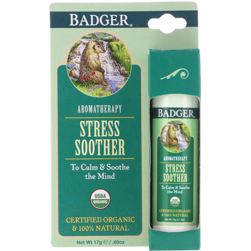 Badger Company Средство для снятия стресса мандарин и розмарин 0,60 унций (17 г)
