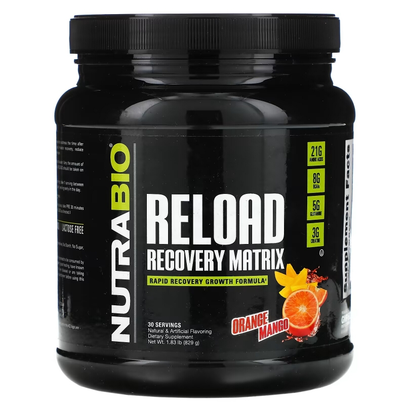 Nutrabio Labs, Reload Recovery Matrix, Orange Mango, 1.83 lb (829 g)