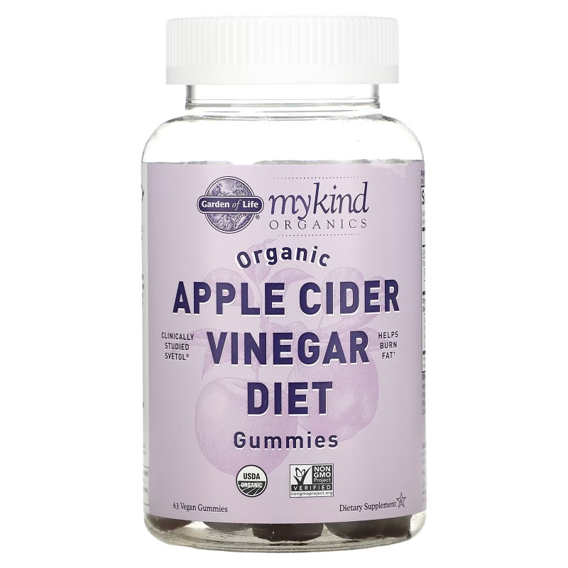 Garden of Life, MyKind Organics, Organic Apple Cider Vinegar Diet Gummies, 63 Vegan Gummies