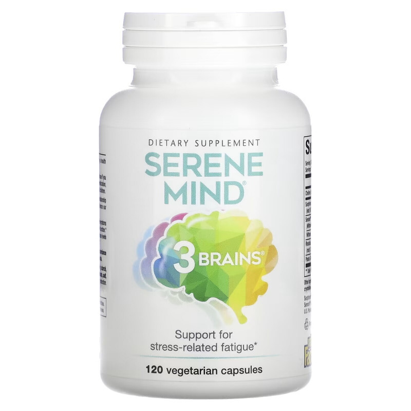 Natural Factors, 3 Brains, Serene Mind, 120 Vegetarian Capsules