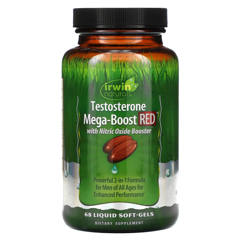 Irwin Naturals, Testosterone Mega-Boost RED, 68 Liquid Soft-Gels