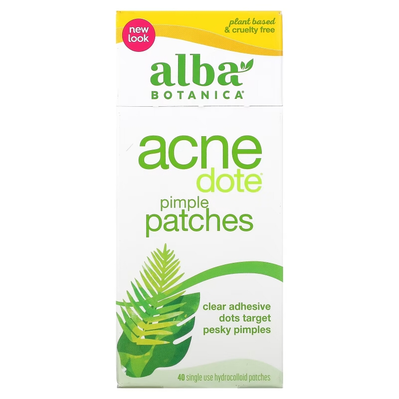 Alba Botanica, Acnedote Pimple Patches, 40 Single Use Hydrocolloid Patches