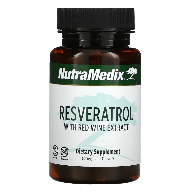 NutraMedix, Resveratrol with Red Wine Extract, 60 Vegetable Capsules