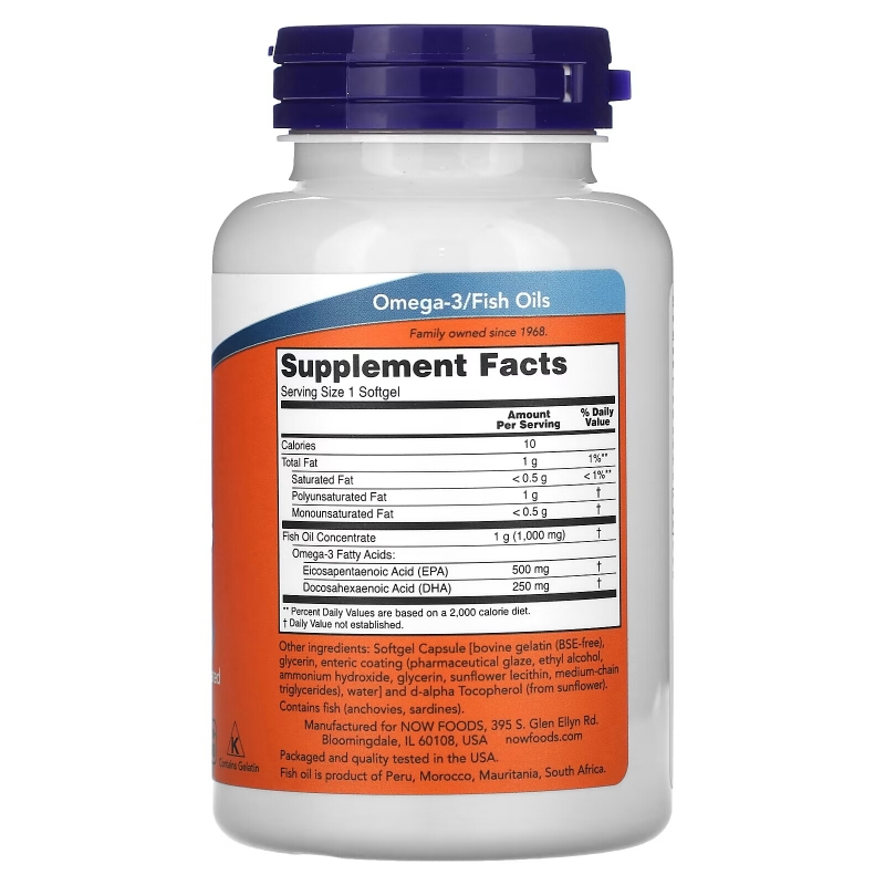 Now Foods, Ультра Омега-3, 500 EPA/250 DHA, 90 мягких капсул