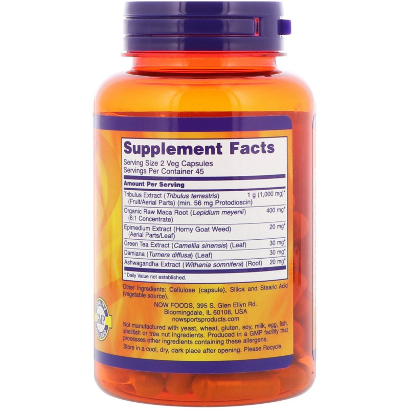 Now Foods, Sports, Tribulus Extreme, 90 растительных капсул