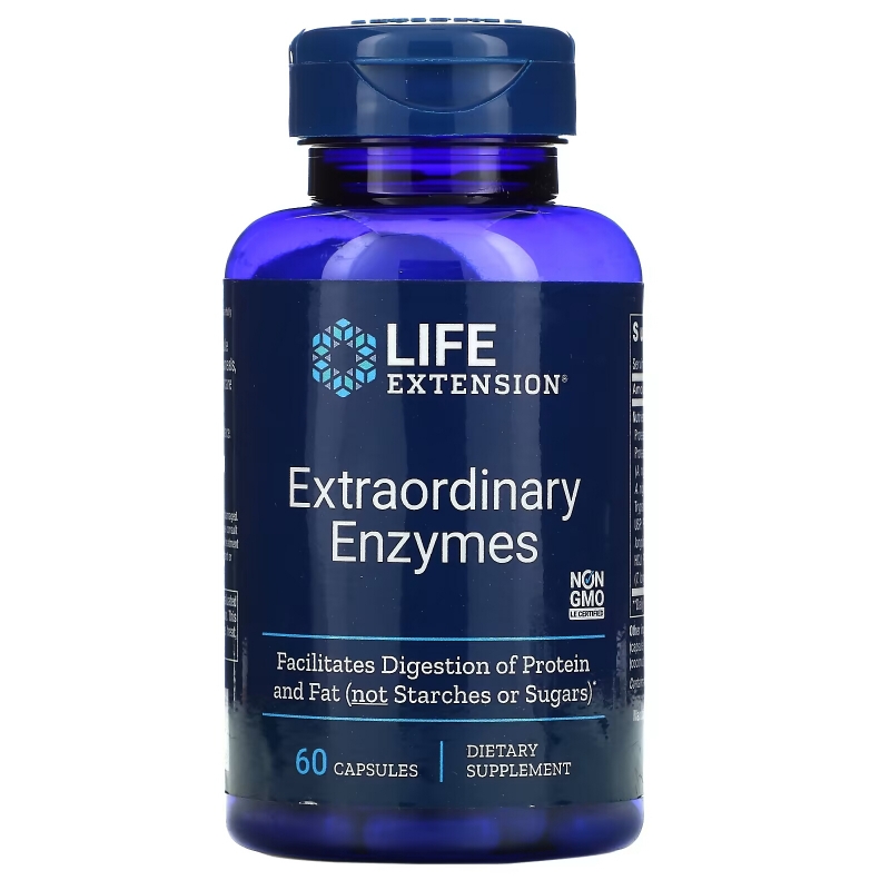 Life Extension Дополнительные ферменты 60 капсул