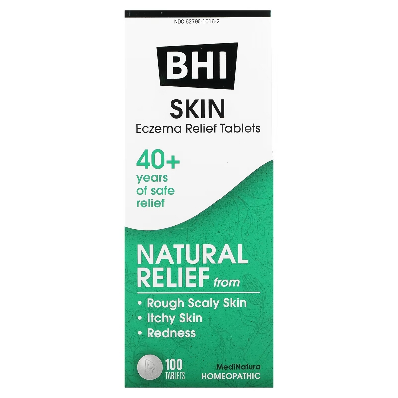 MediNatura, BHI, Skin Eczema Relief Tablets, 100 Tablets