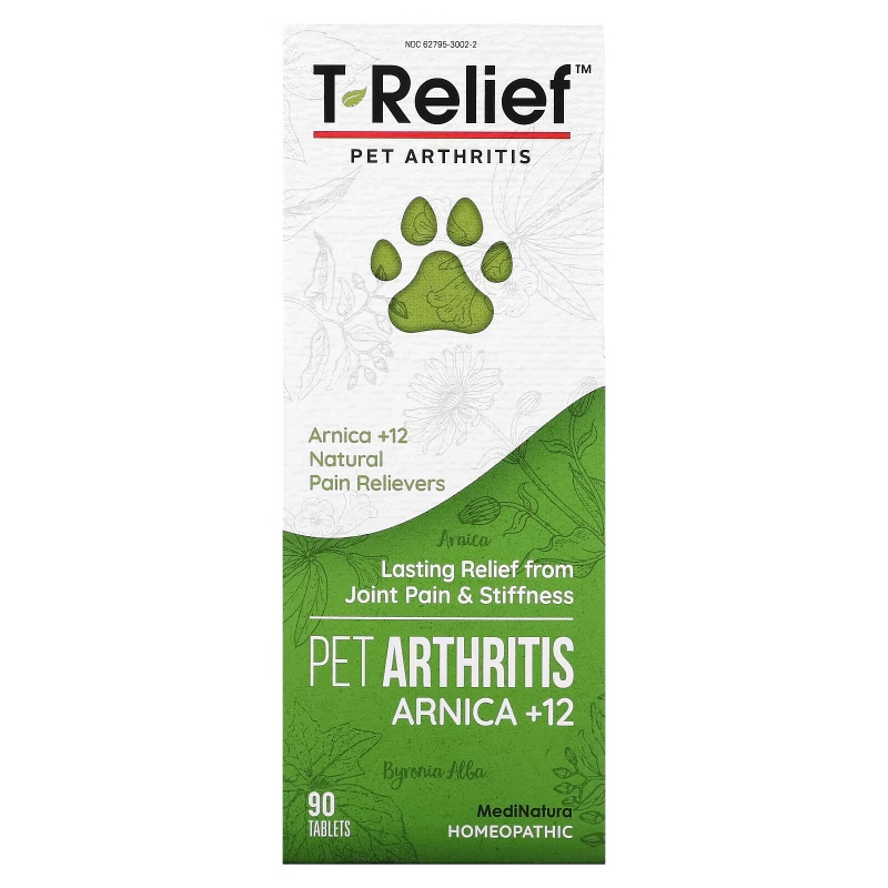 MediNatura, T-Relief, Pet Arthritis Arnica +12, 90 таблеток