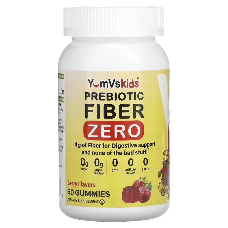 Yum-Vs, Prebiotic Fiber Zero, Berry, 2 g, 60 Gummies