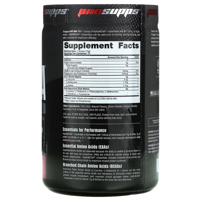 ProSupps, Hydro BCAA + Essentials, Blackberry Lemonade, 13.75 oz (390 g)