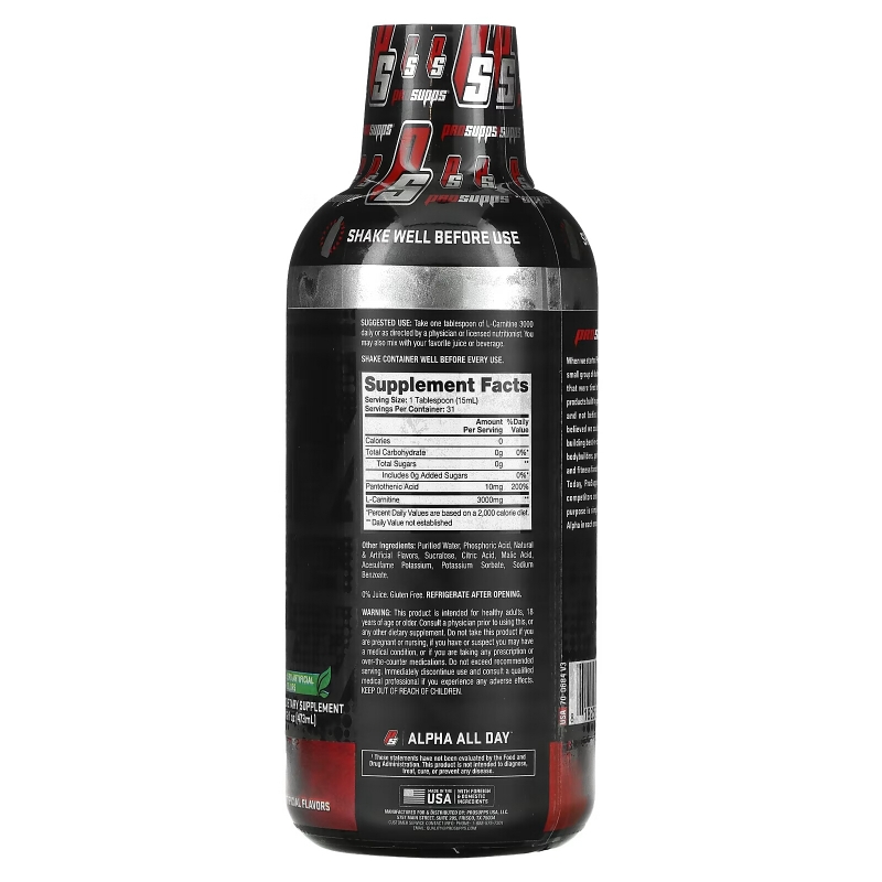 ProSupps, L Carnitine 3000, Dragonfruit, 16 fl oz (473 ml)