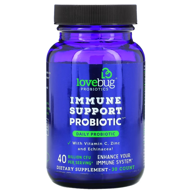 LoveBug Probiotics, Immune Support Probiotic, Daily Probiotic, 40 Billion CFU, 30 Count