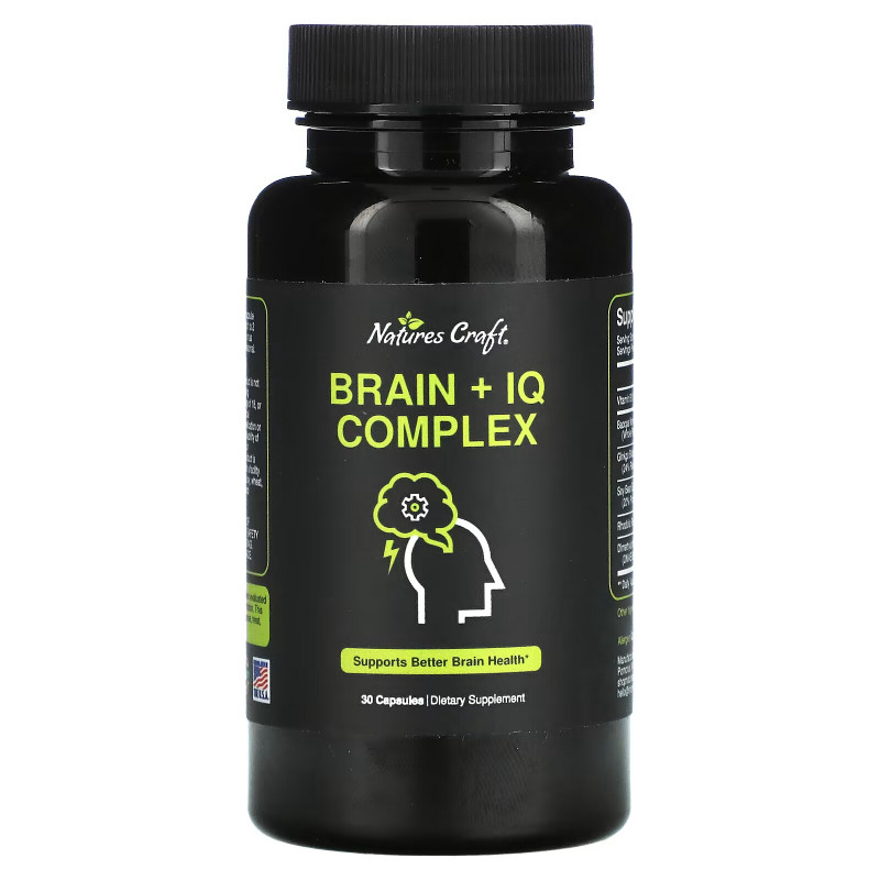 Natures Craft, Brain + IQ Complex, 30 Capsules