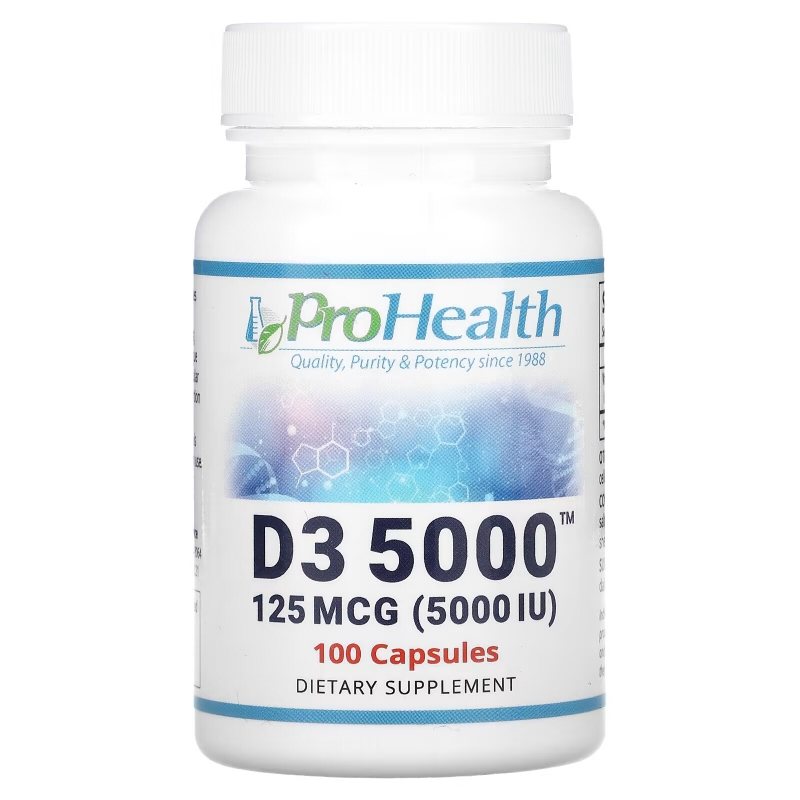 ProHealth Longevity, D3 5000, 125 mcg (5000 IU), 100 Capsules