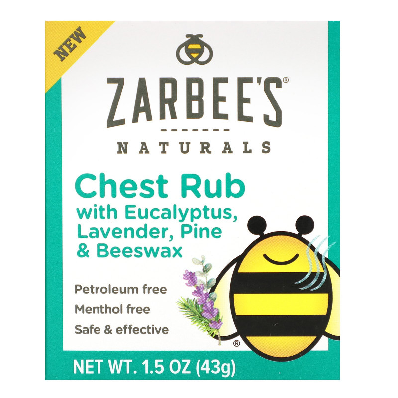 Zarbee's, Chest Rub with Eucalyptus, Lavender, Pine & Beeswax, 1.5 oz (43 g)