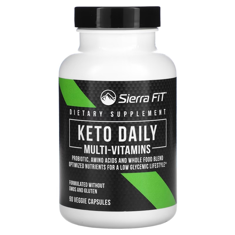 Sierra Fit, Keto Daily Multi-Vitamins with Green Tea, Multivitamine mit grünem Tee, 90 vegetarische Kapseln