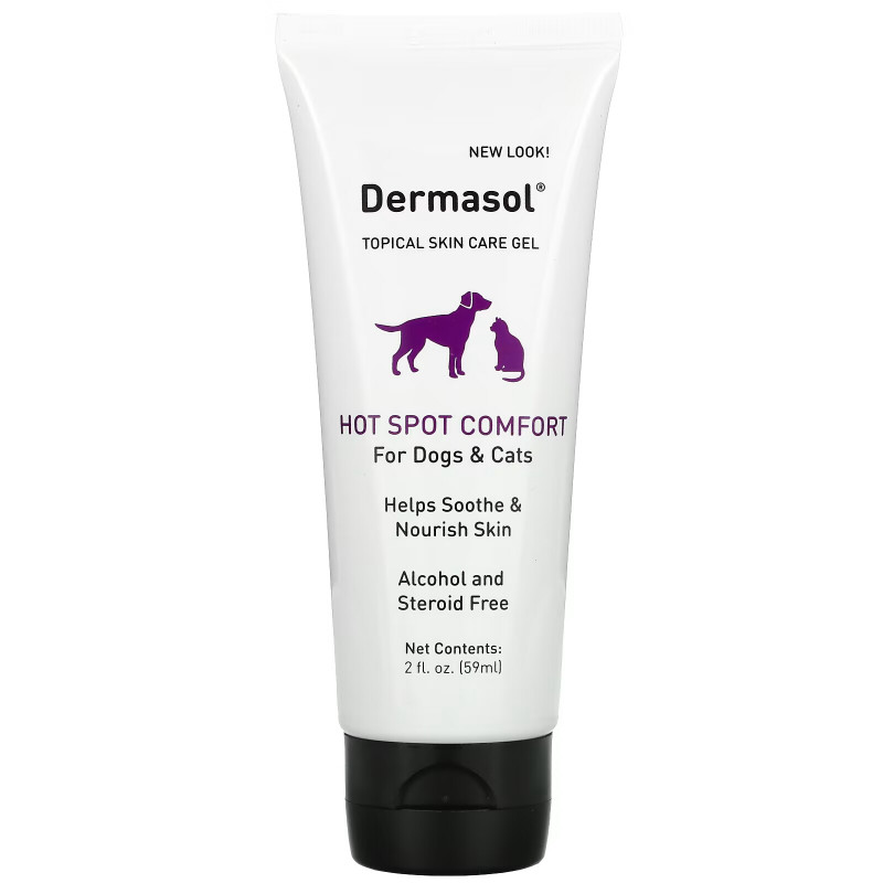 International Veterinary Sciences, Dermasol, Topical Skin Care Gel, For Dogs & Cats, 2 fl oz ( 59 ml)